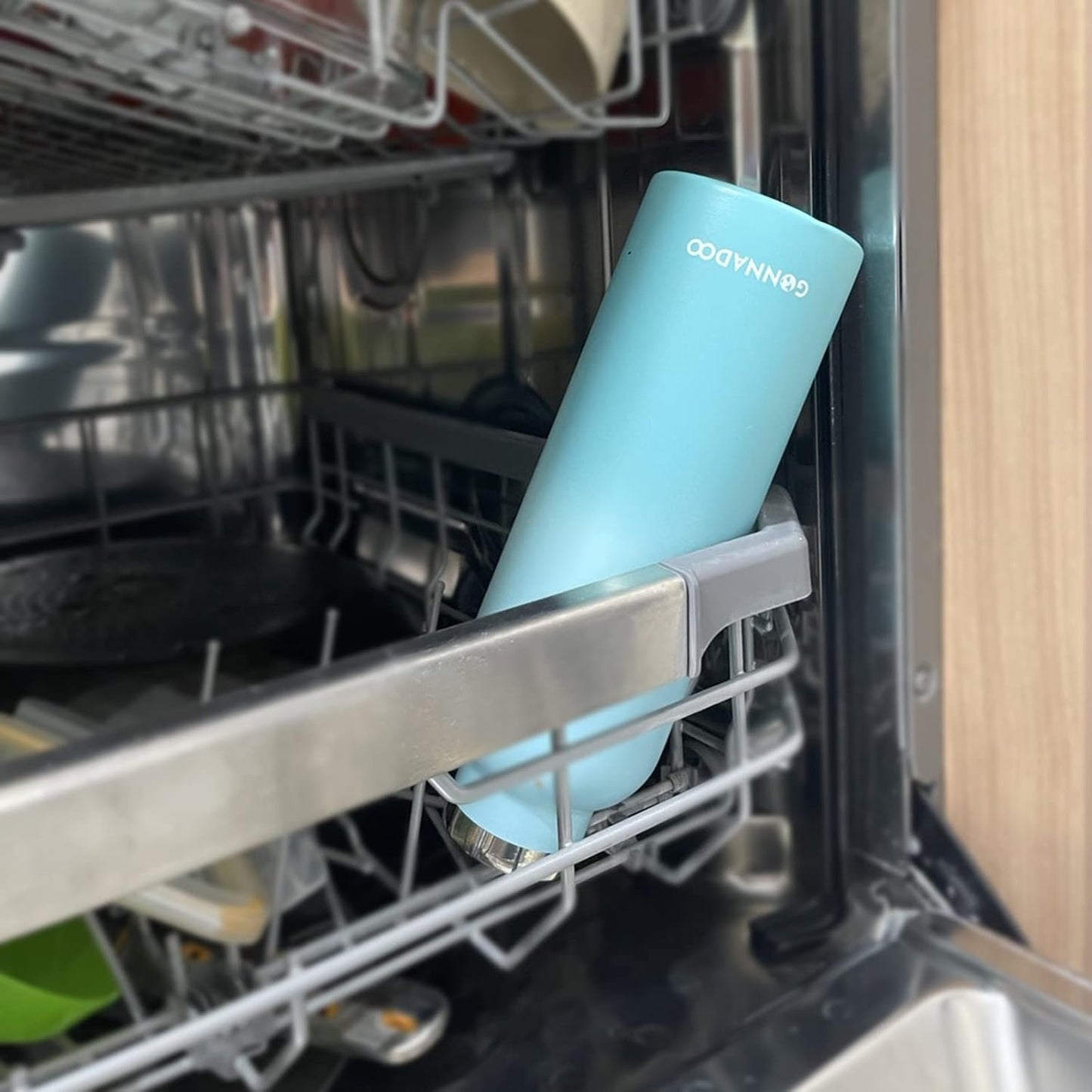 Stainless Steel Insulated Water Bottle 25 Oz with 3 Lids, Vacuum, Insulated Stainless Steel, Hot Water, Cold Water, Sports Water Bottle (Blue)