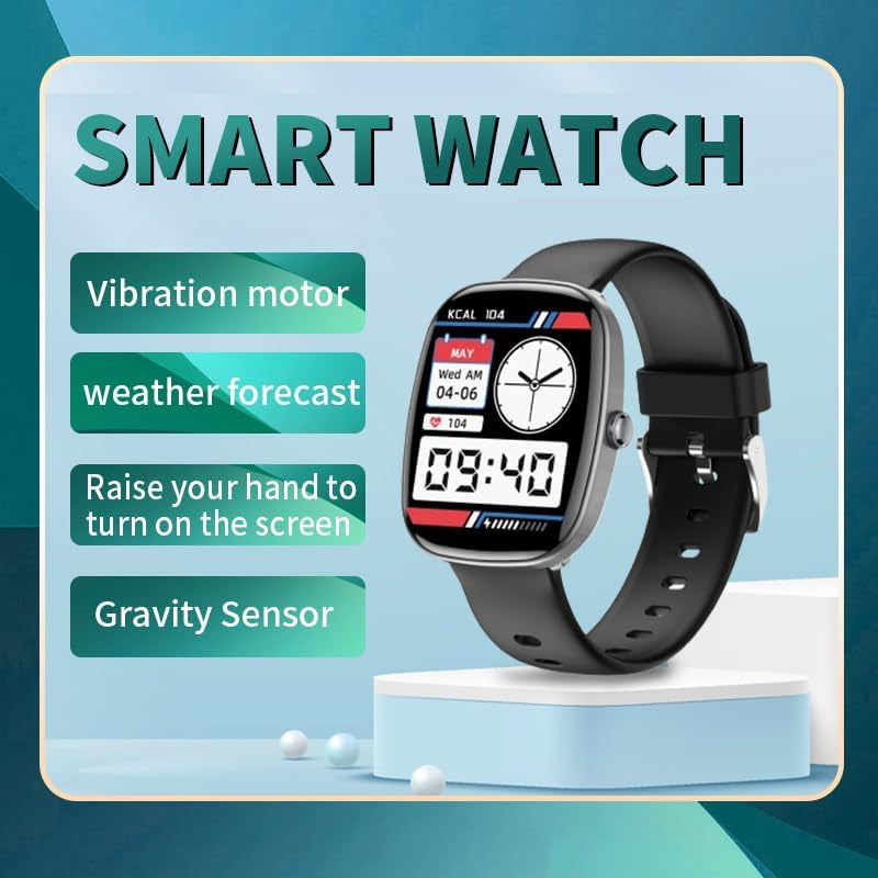 Smart Watch for Men, Women Fitness Tracker Answer/Make Calls, 1.83’ IP68 Waterproof/Heart Rate Sleep Monitor/Blood Oxygen Measurement/100+ Sports Modes Compatible with Android Ios 3 Straps(Black)