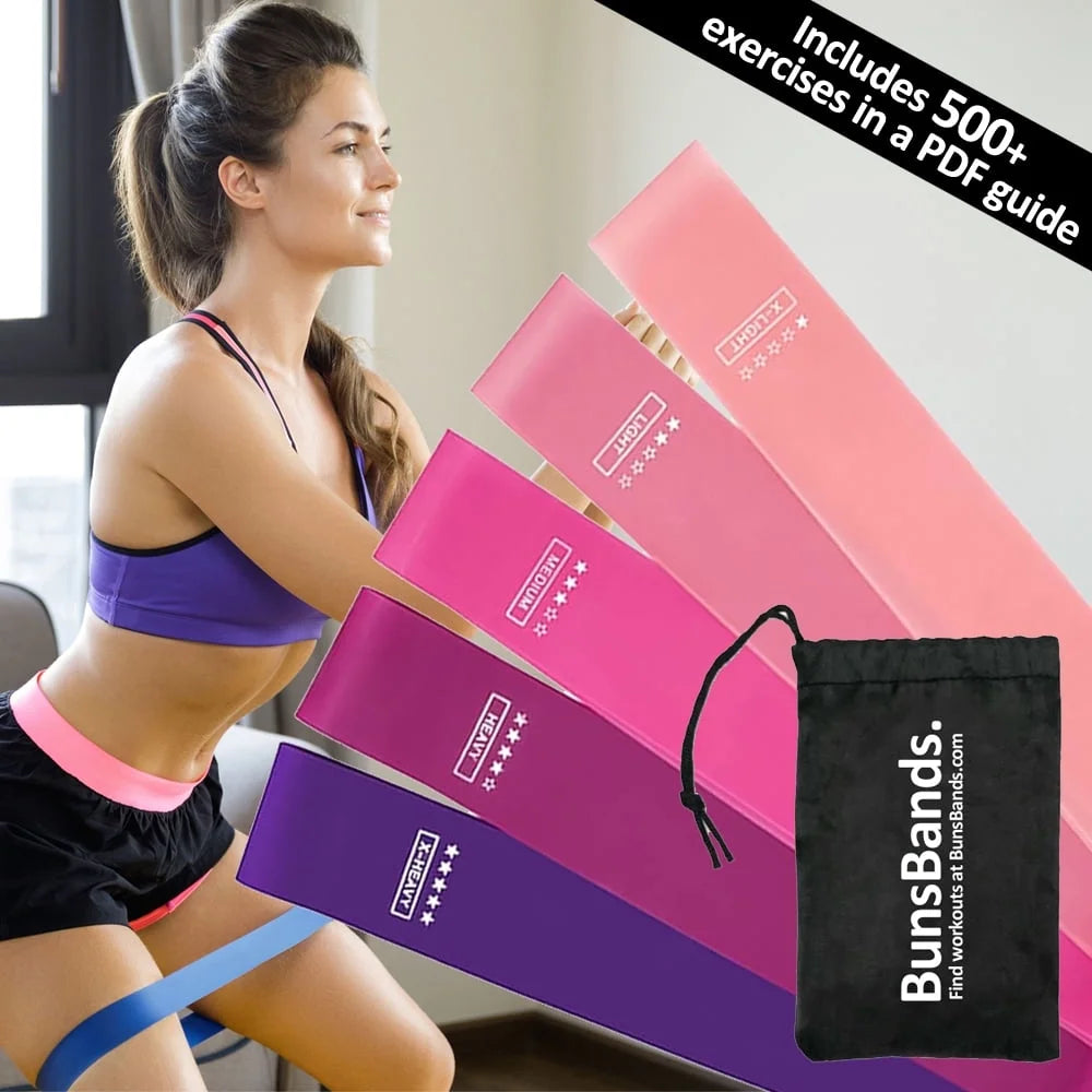 Burn Bands Loop Bands Set of 5 with Carry Bag